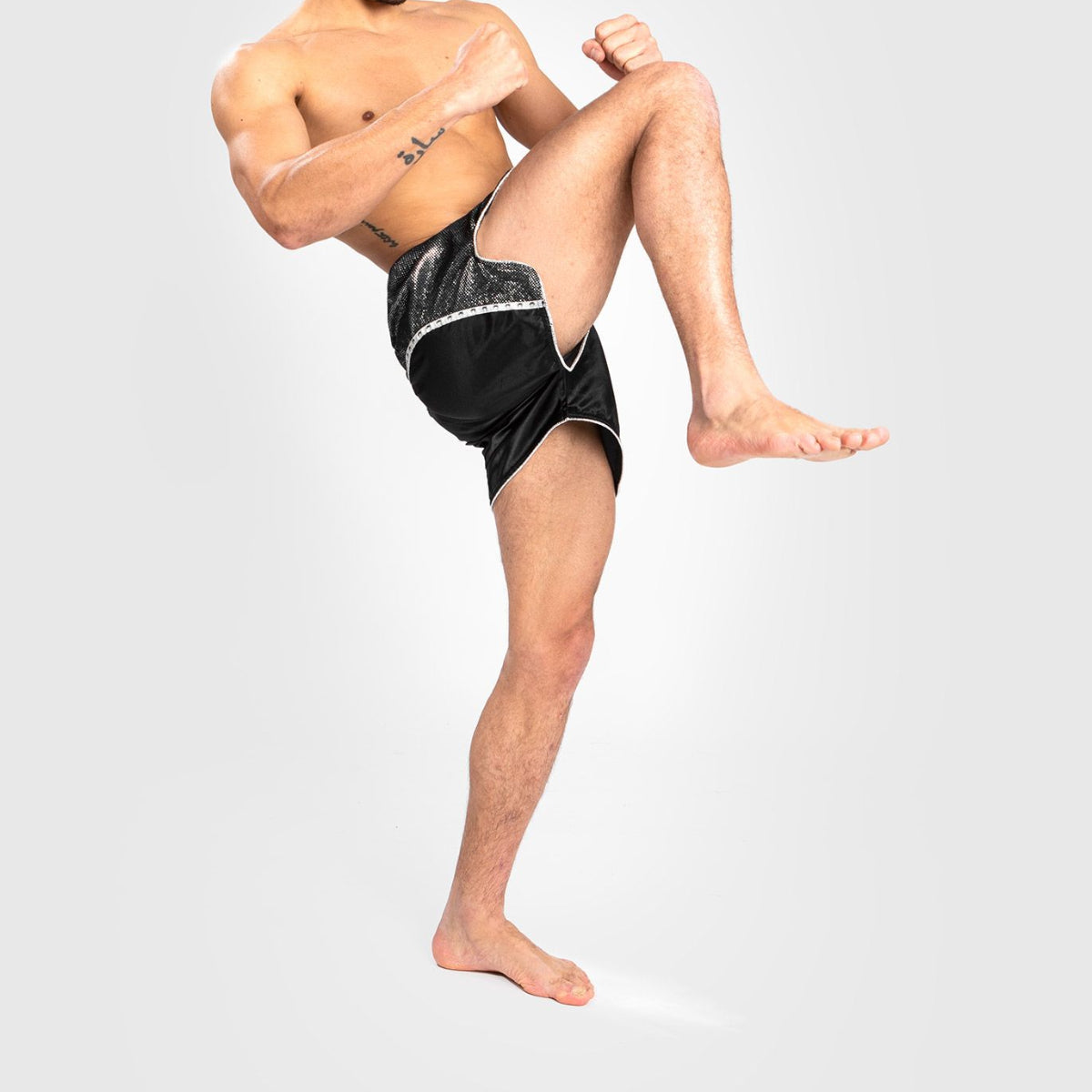 Black/Silver Venum Absolute 2.0 Muay Thai Shorts at Bytomic Trade and Wholesale
