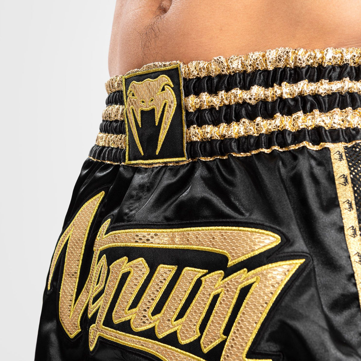 Black/Gold Venum Absolute 2.0 Muay Thai Shorts at Bytomic Trade and Wholesale