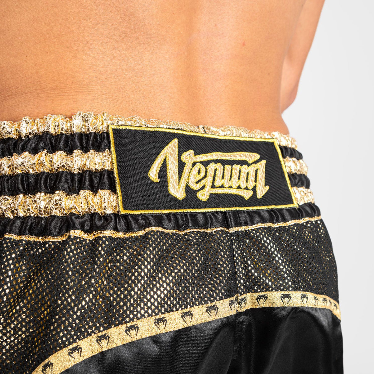 Black/Gold Venum Absolute 2.0 Muay Thai Shorts at Bytomic Trade and Wholesale