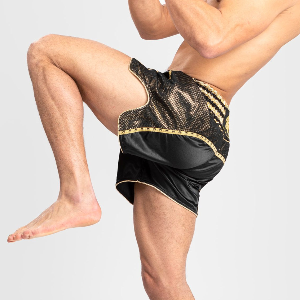 Black/Gold Venum Absolute 2.0 Muay Thai Shorts at Bytomic Trade and Wholesale