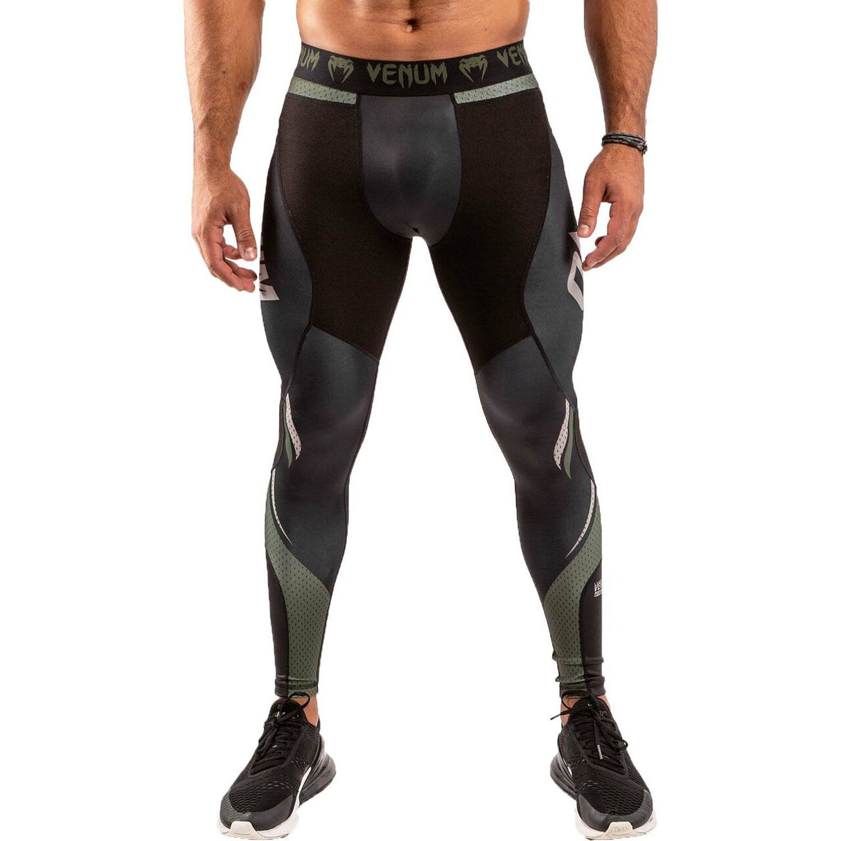 Venum One FC Impact Spats Black/Khaki XL at Bytomic Trade and Wholesale