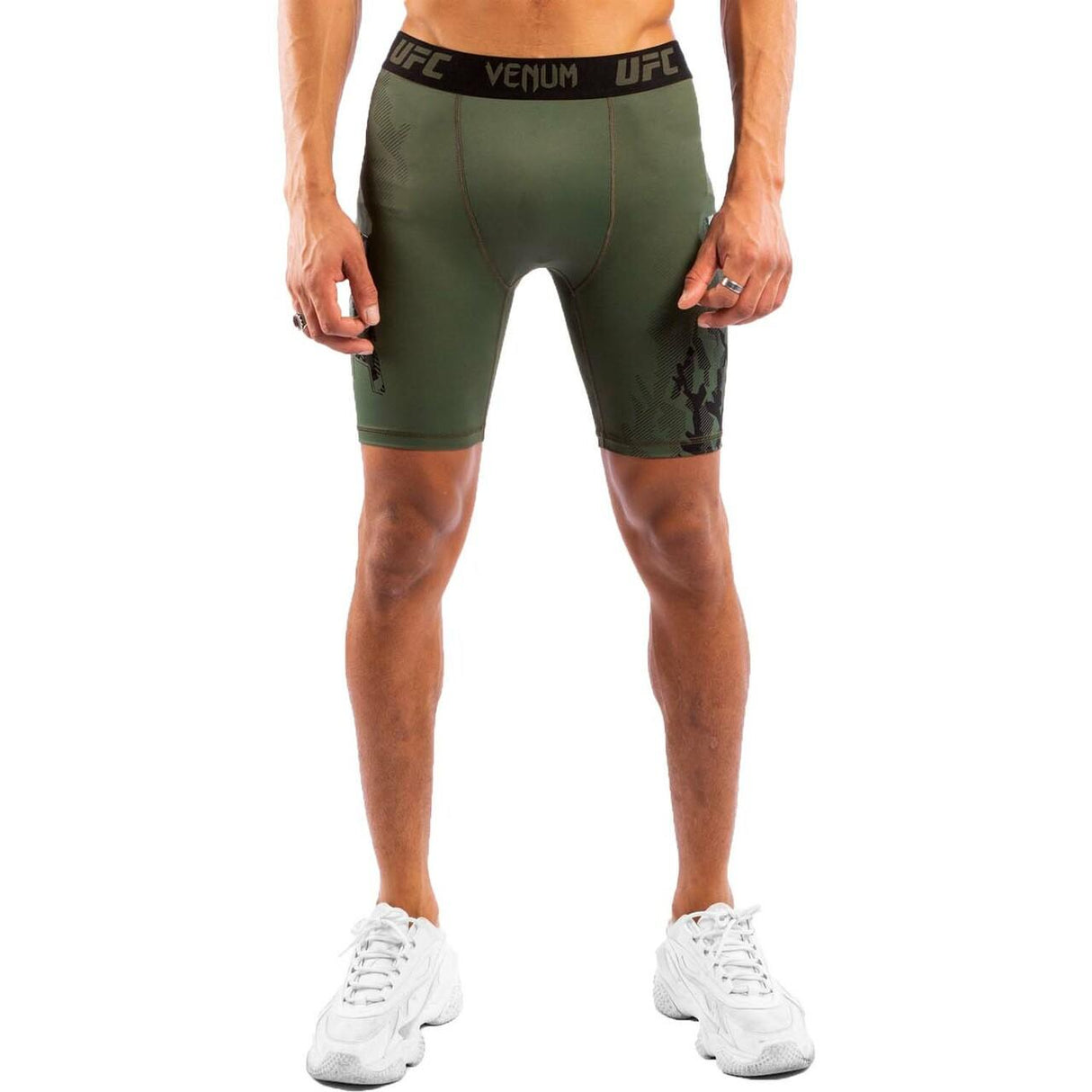 Venum UFC Authentic Fight Week Vale Tudo Shorts Khaki/Black Small at Bytomic Trade and Wholesale
