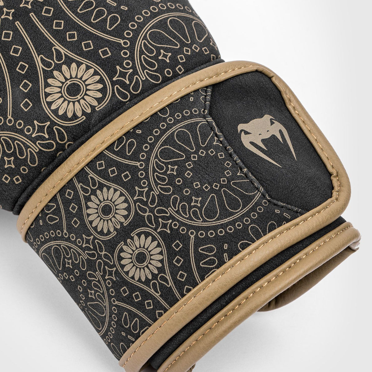 Black/Brown Venum Santa Muerte Dark Side Boxing Gloves at Bytomic Trade and Wholesale