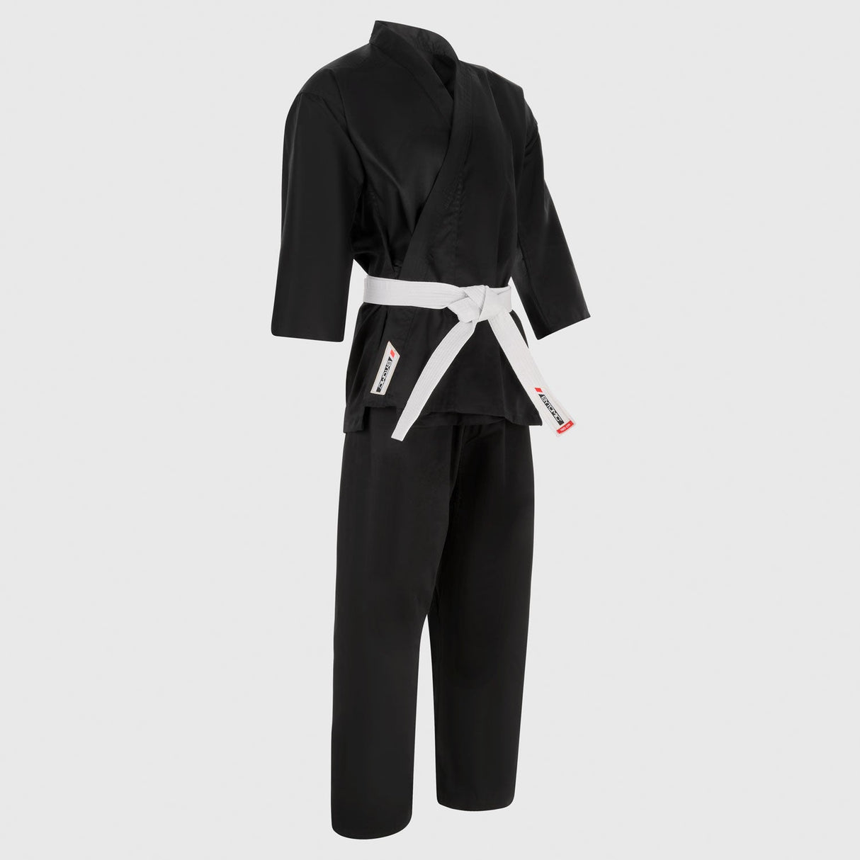 Black Bytomic Red Label 7oz Cotton Karate Uniform at Bytomic Trade and Wholesale