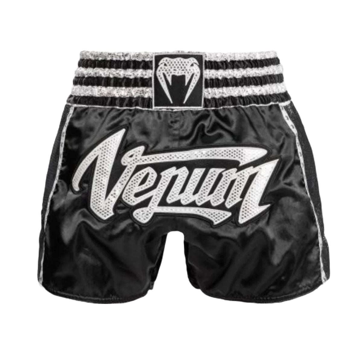 Black/Silver Venum Absolute 2.0 Muay Thai Shorts at Bytomic Trade and Wholesale