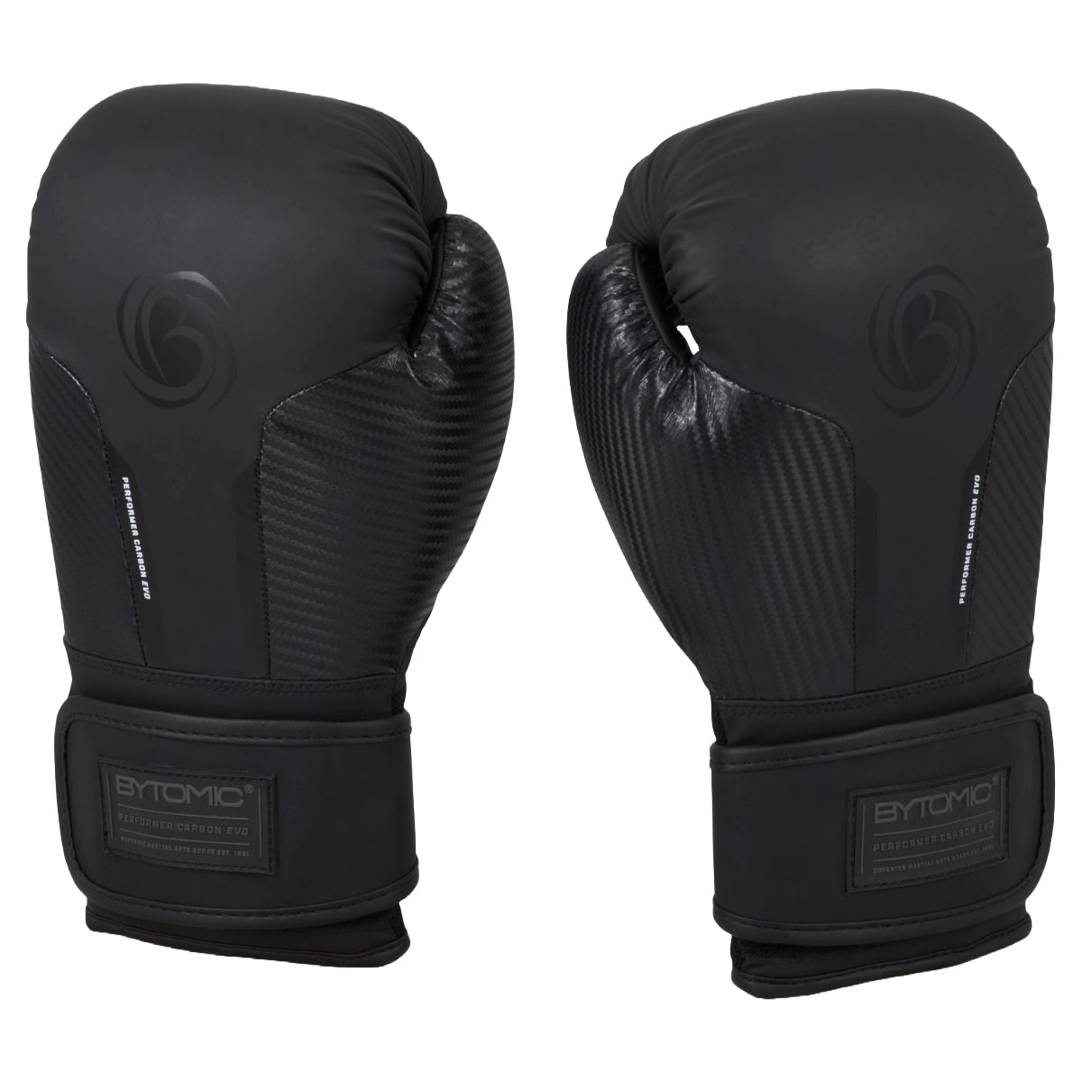 Black/Black Bytomic Performer Carbon Evo Boxing Gloves at Bytomic Trade and Wholesale