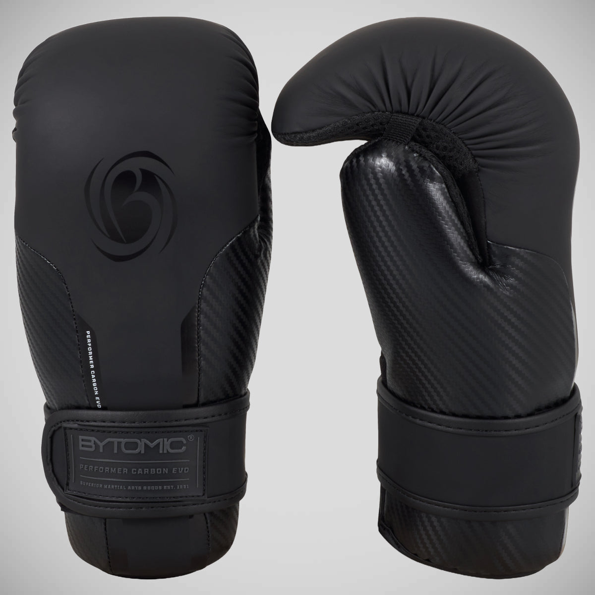 Black/Black Bytomic Performer Carbon Evo Pointfighter Gloves at Bytomic Trade and Wholesale