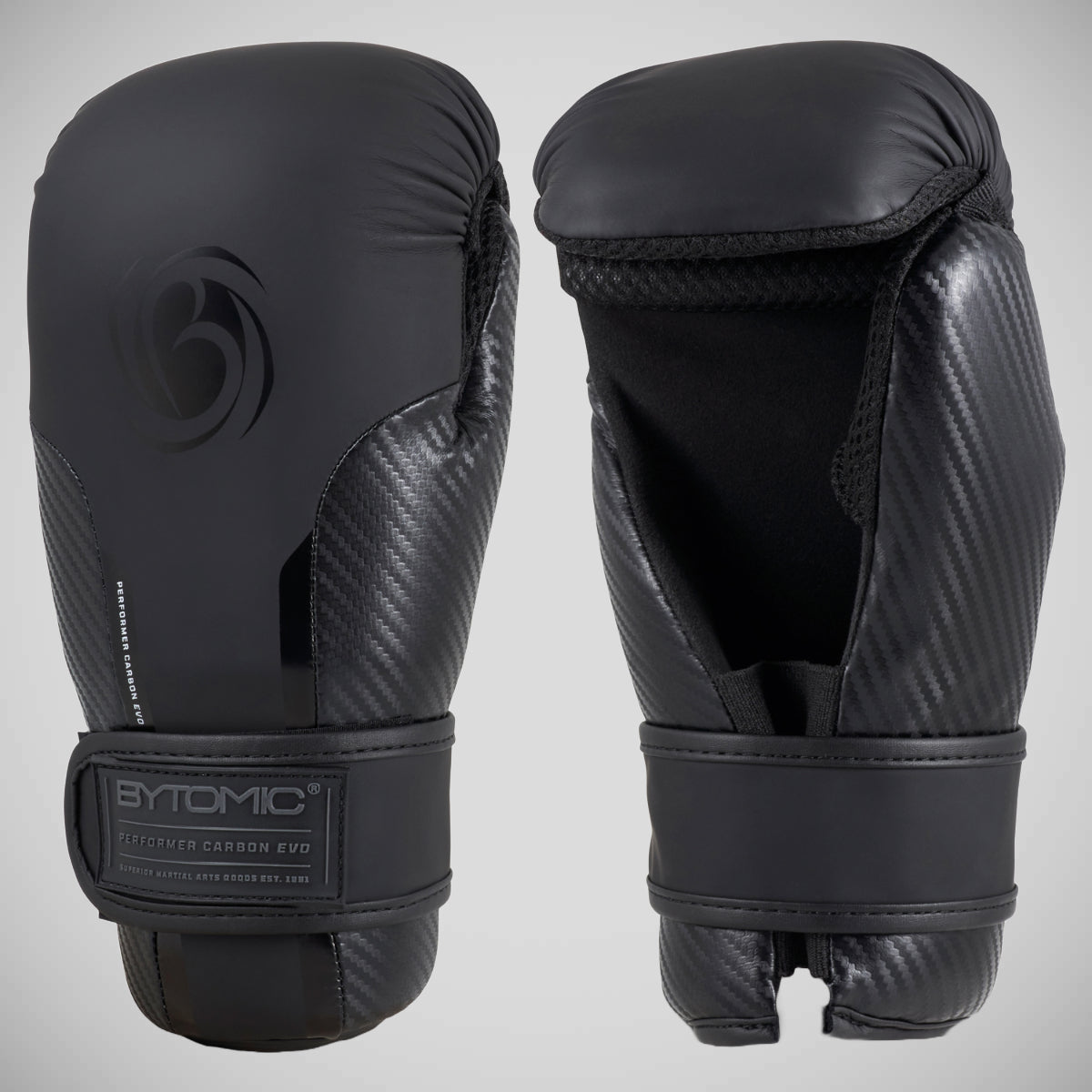 Black/Black Bytomic Performer Carbon Evo Pointfighter Gloves at Bytomic Trade and Wholesale