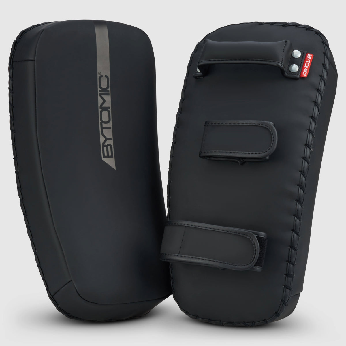 Black/Black Bytomic Red Label Curved Thai Pads at Bytomic Trade and Wholesale
