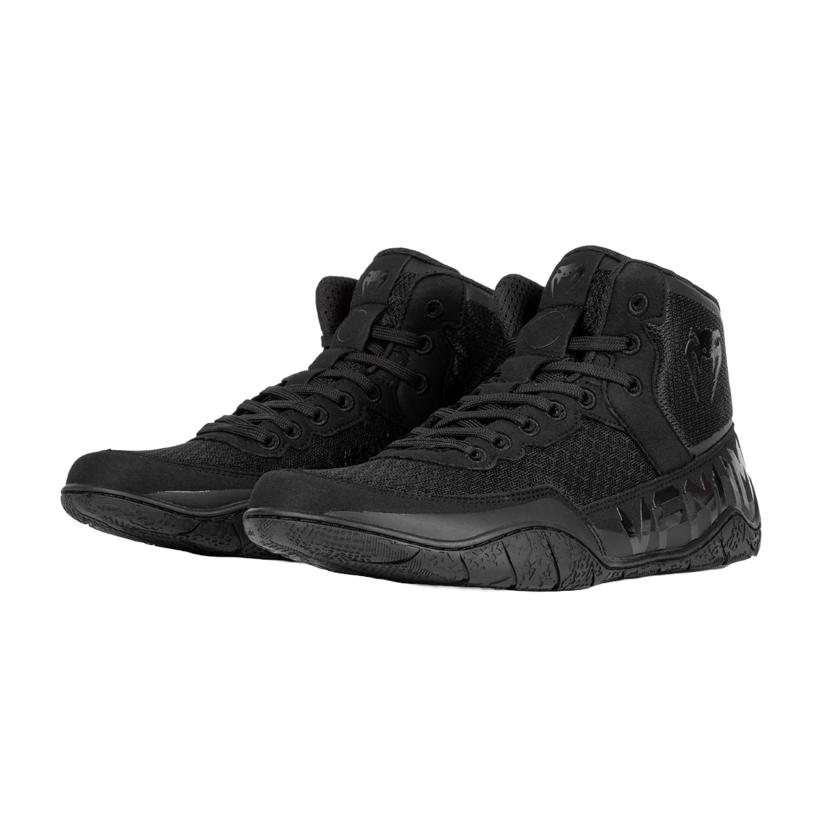 Black/Black Venum Elite Wrestling Shoes at Bytomic Trade and Wholesale