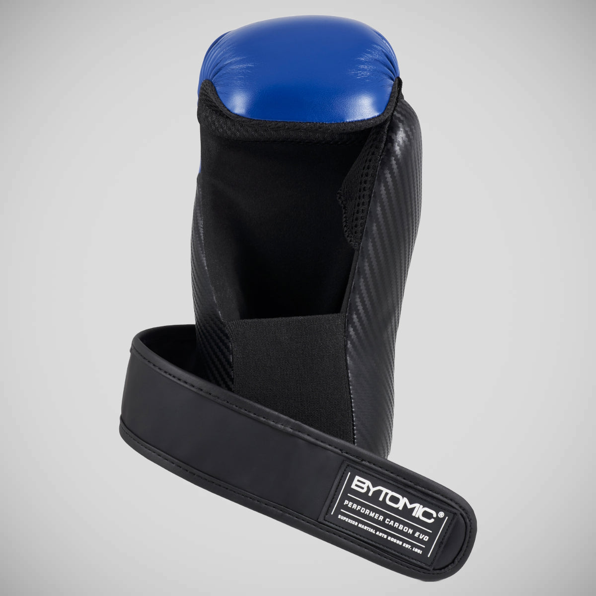 Black/Blue Bytomic Performer Carbon Evo Pointfighter Gloves at Bytomic Trade and Wholesale