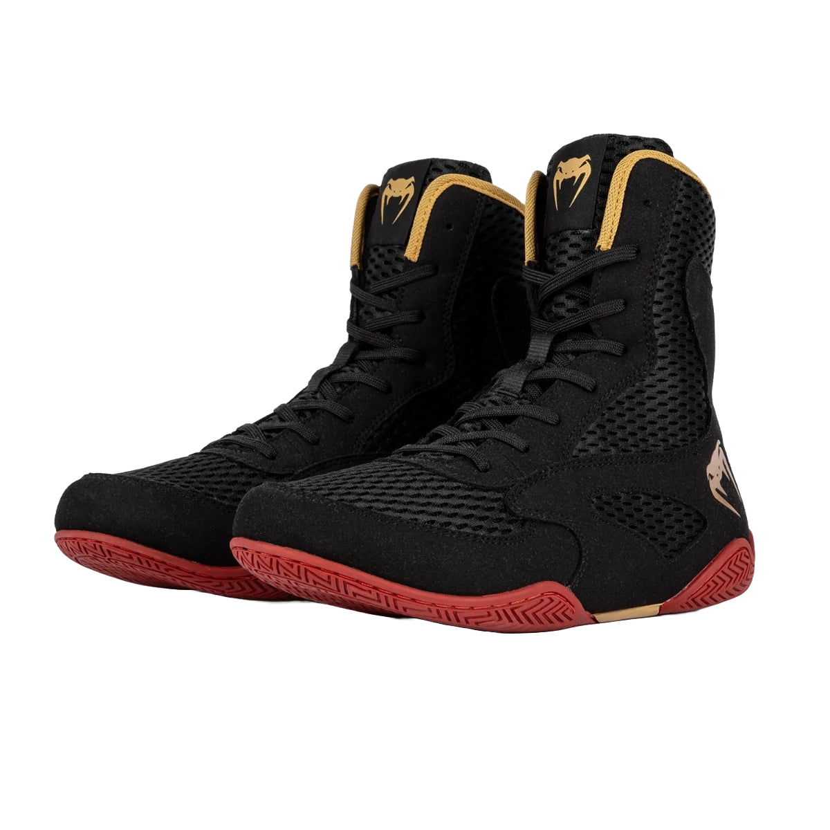 Black/Gold/Red Venum Contender Boxing Shoes at Bytomic Trade and Wholesale