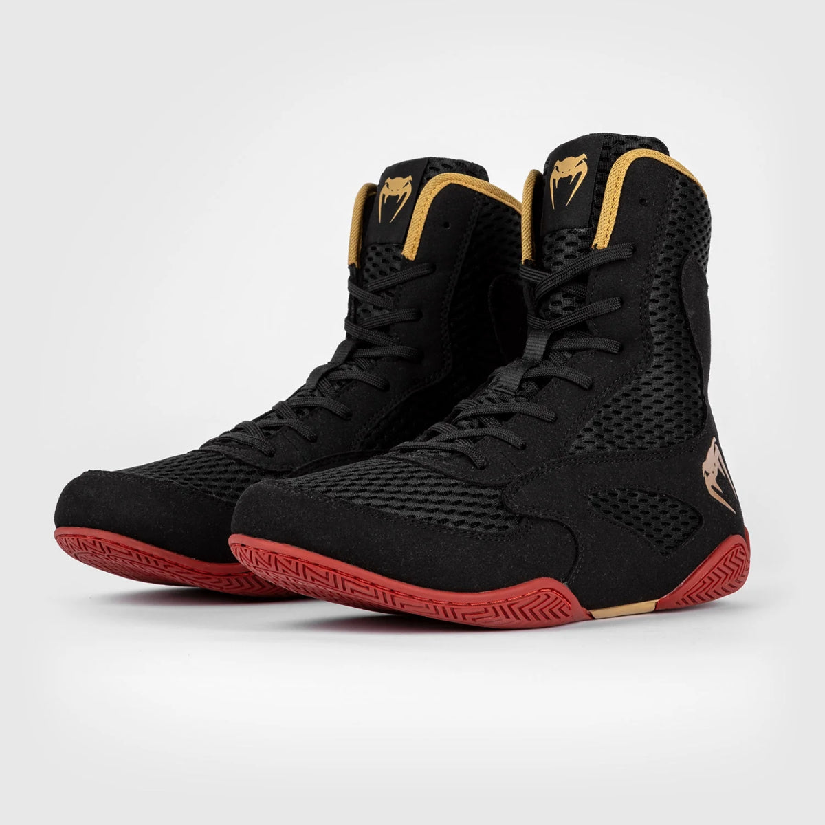Black/Gold/Red Venum Contender Boxing Shoes at Bytomic Trade and Wholesale