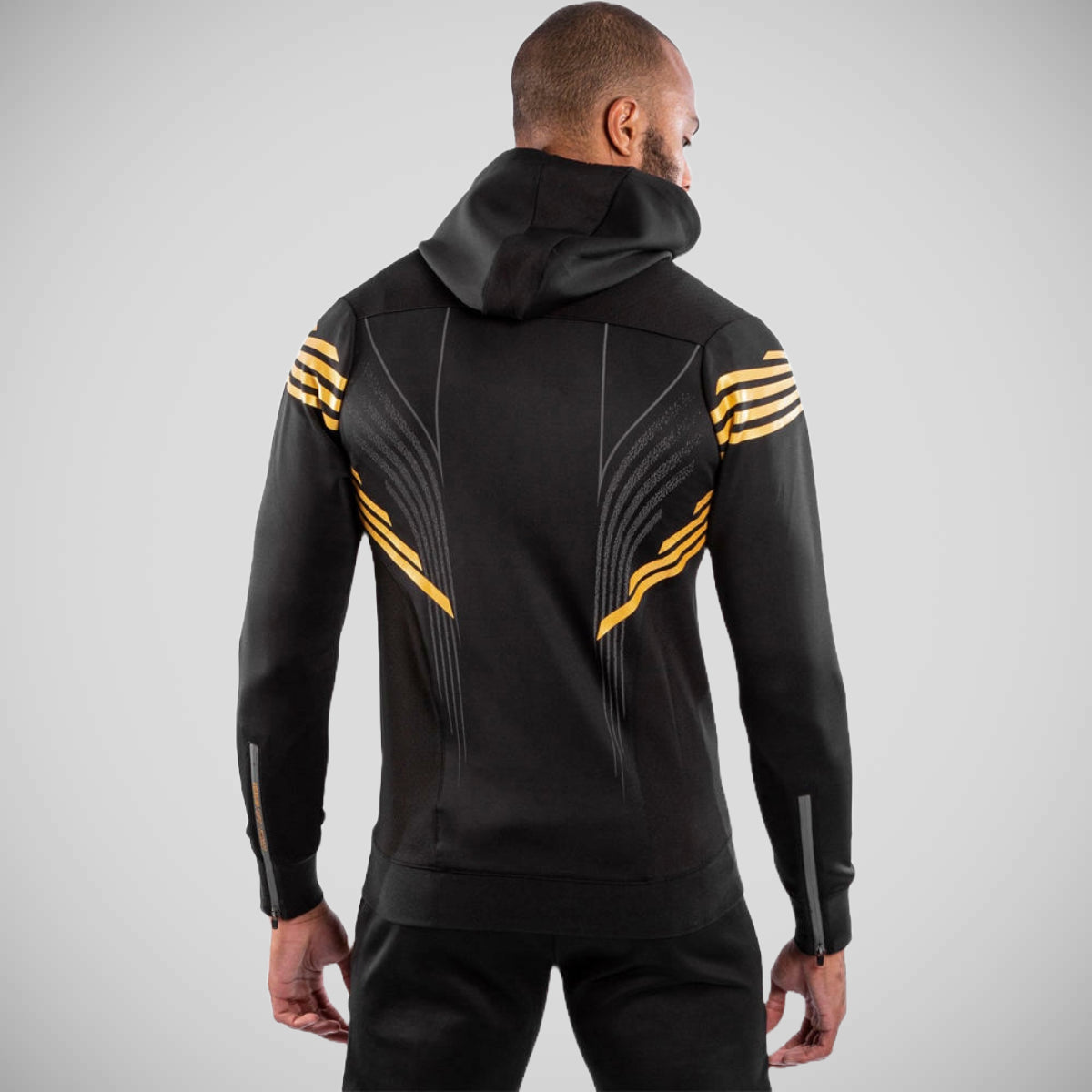 Black/Gold Venum UFC Authentic Fight Night Walkout Zipped Hoodie at Bytomic Trade and Wholesale