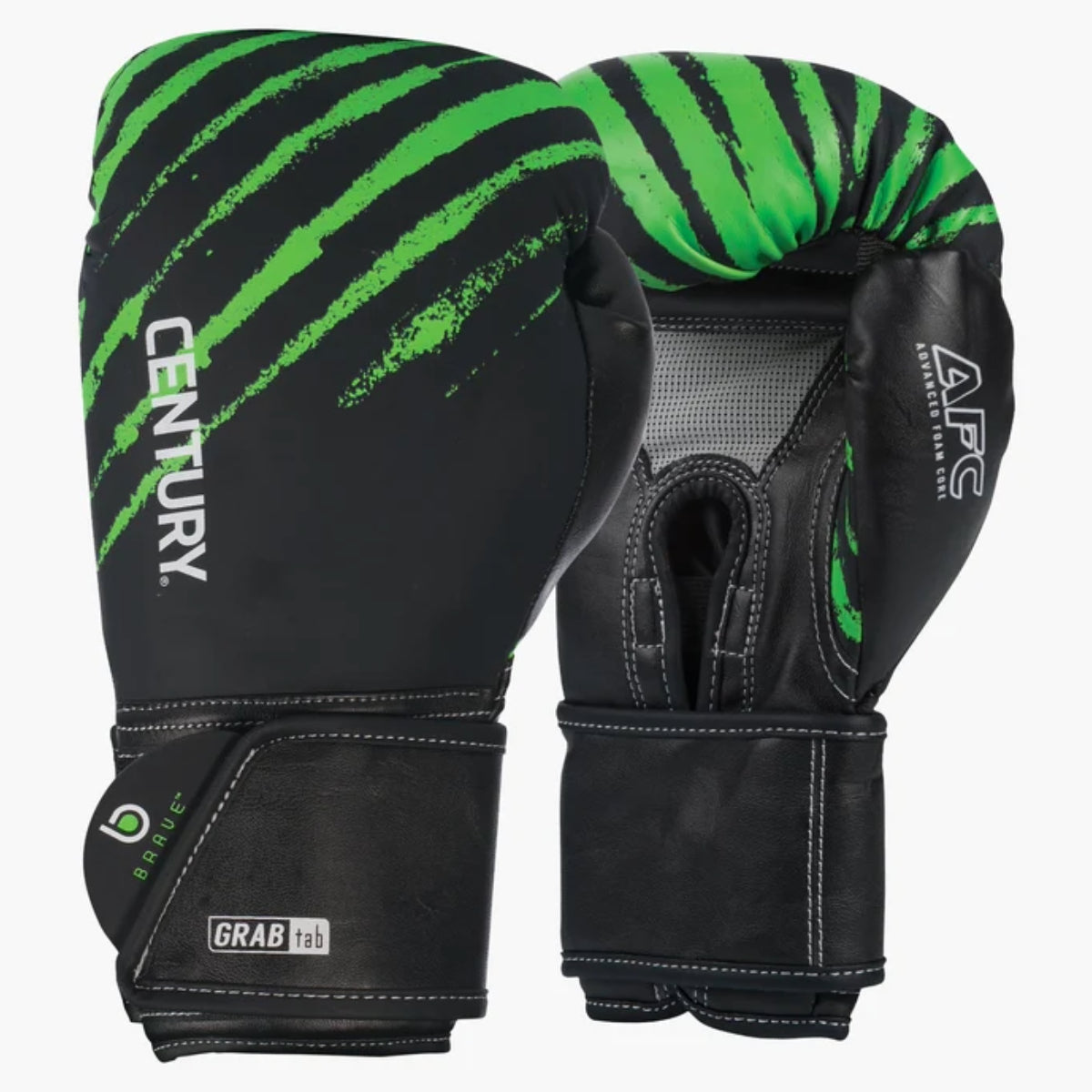 Black/Green Century Brave Youth Boxing Gloves at Bytomic Trade and Wholesale