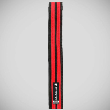 Black/Red Bytomic 100% Cotton Double Stripe Belt at Bytomic Trade and Wholesale