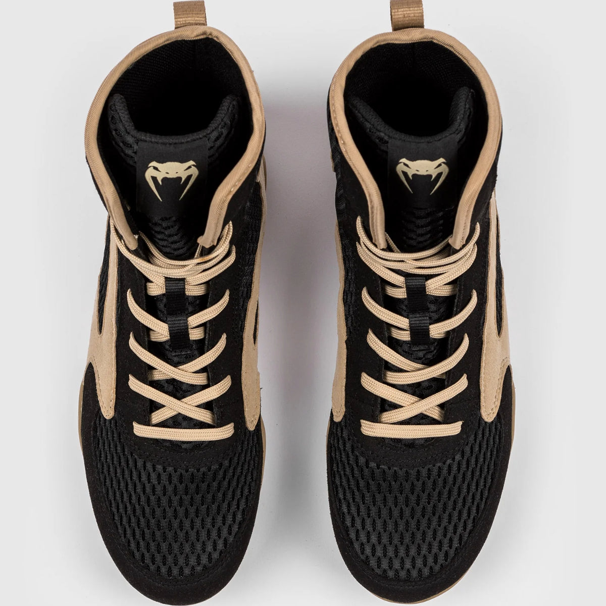 Black/Sand Venum Contender Boxing Shoes at Bytomic Trade and Wholesale