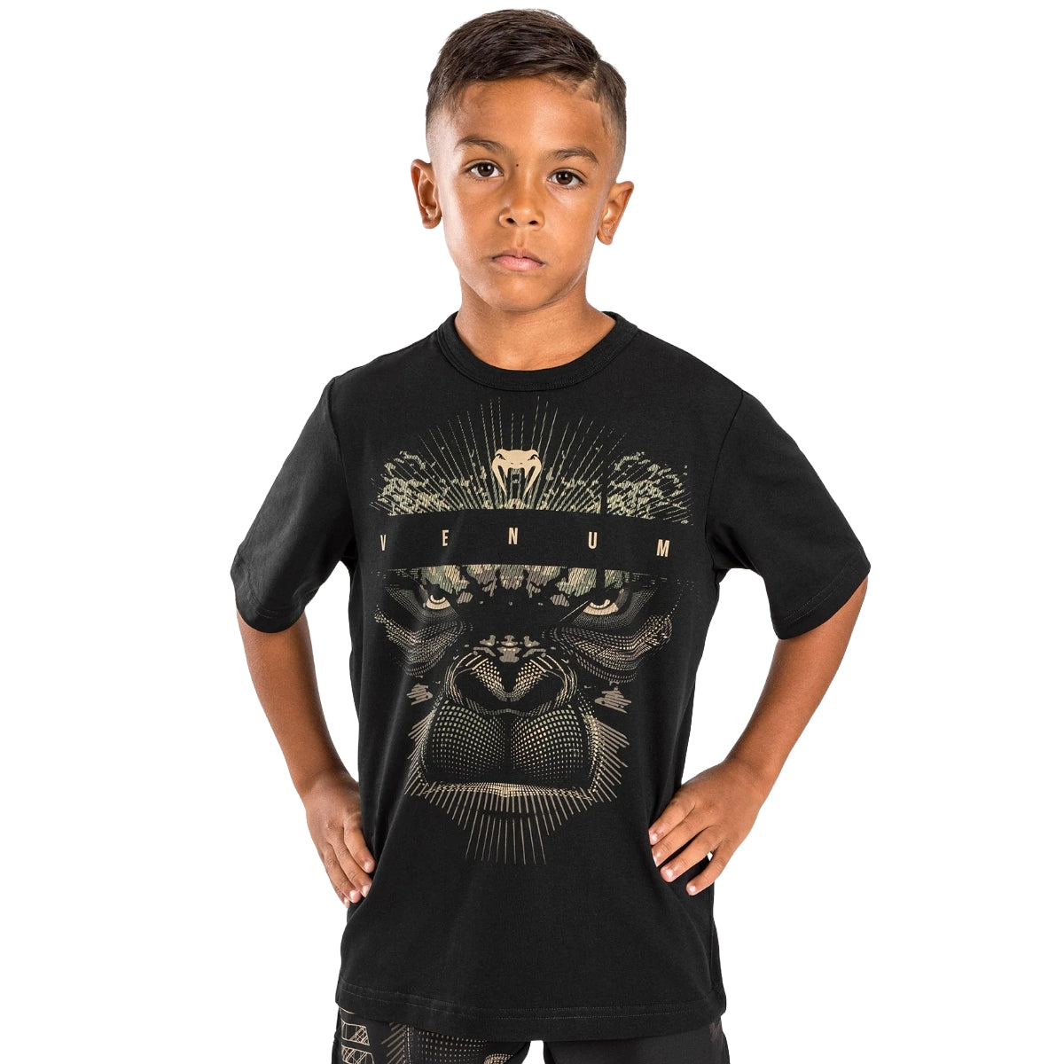 Black/Sand Venum Gorilla Jungle Kids T-Shirt at Bytomic Trade and Wholesale