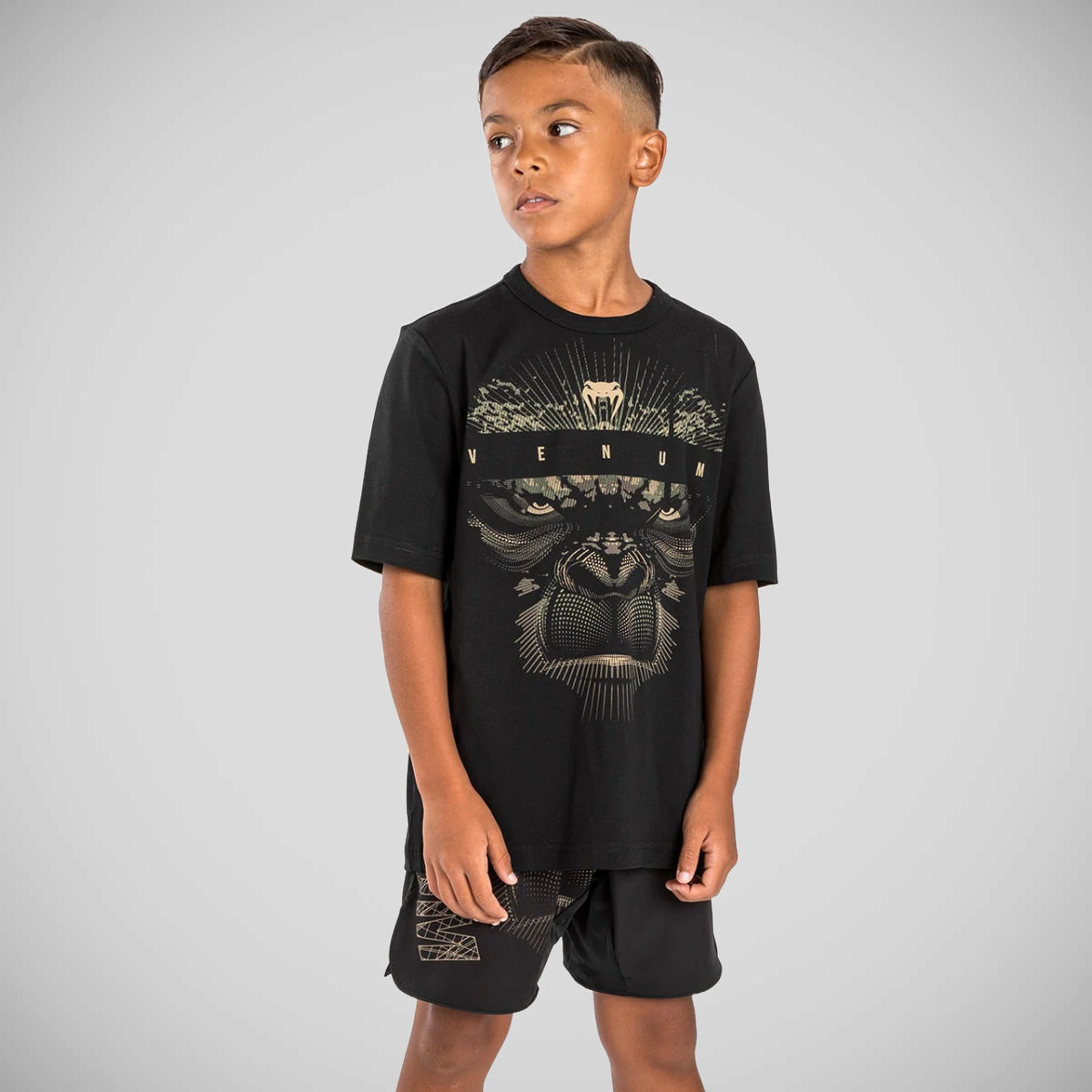 Black/Sand Venum Gorilla Jungle Kids T-Shirt at Bytomic Trade and Wholesale