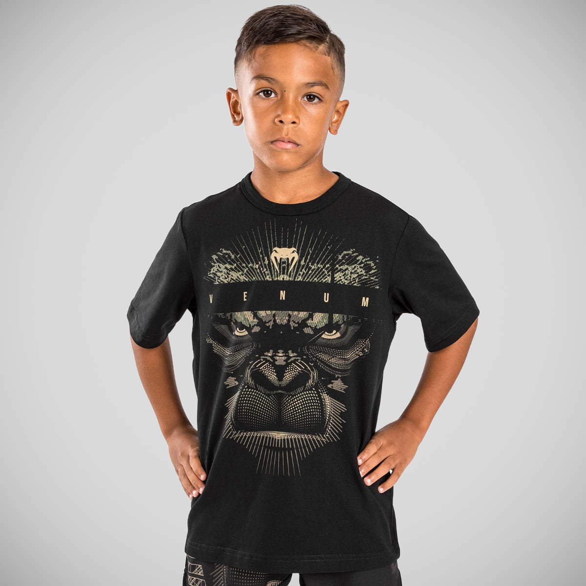 Black/Sand Venum Gorilla Jungle Kids T-Shirt at Bytomic Trade and Wholesale