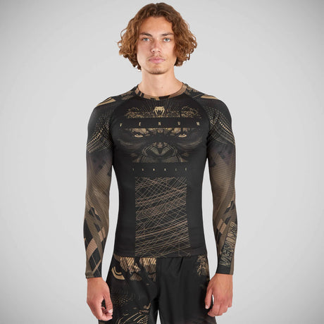 Black/Sand Venum Gorilla Jungle Long Sleeve Rash Guard    at Bytomic Trade and Wholesale