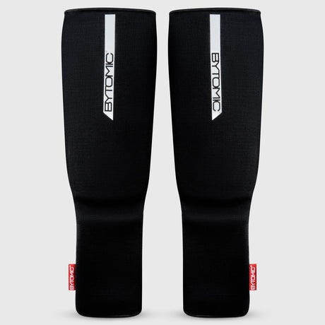 Black/White Bytomic Red Label Elasticated Shin-Instep    at Bytomic Trade and Wholesale