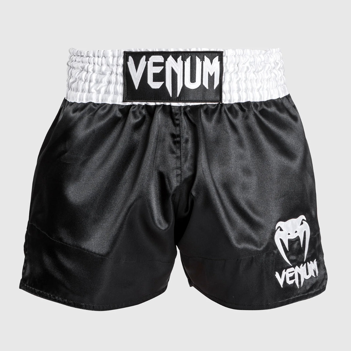 Venum Classic Muay Thai Shorts Black/White/White at Bytomic Trade and Wholesale