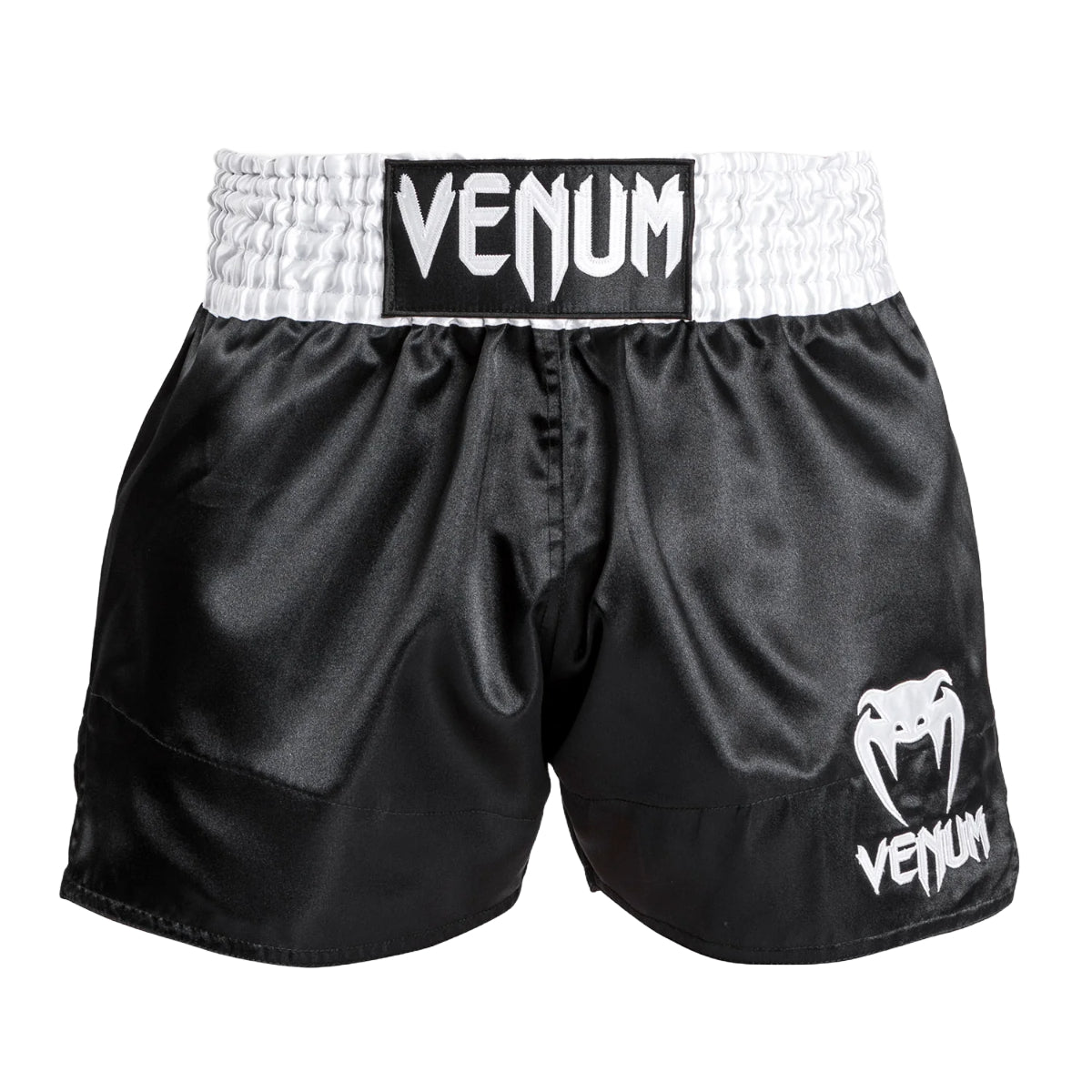 Venum Classic Muay Thai Shorts Black/White/White at Bytomic Trade and Wholesale