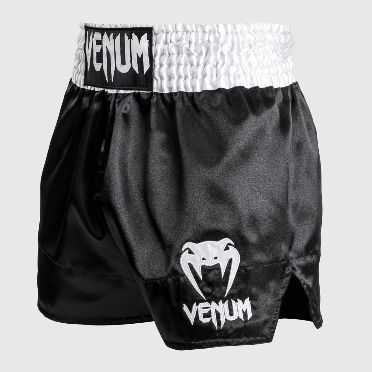 Venum Classic Muay Thai Shorts Black/White/White at Bytomic Trade and Wholesale