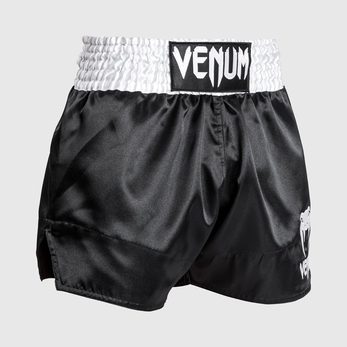 Venum Classic Muay Thai Shorts Black/White/White at Bytomic Trade and Wholesale