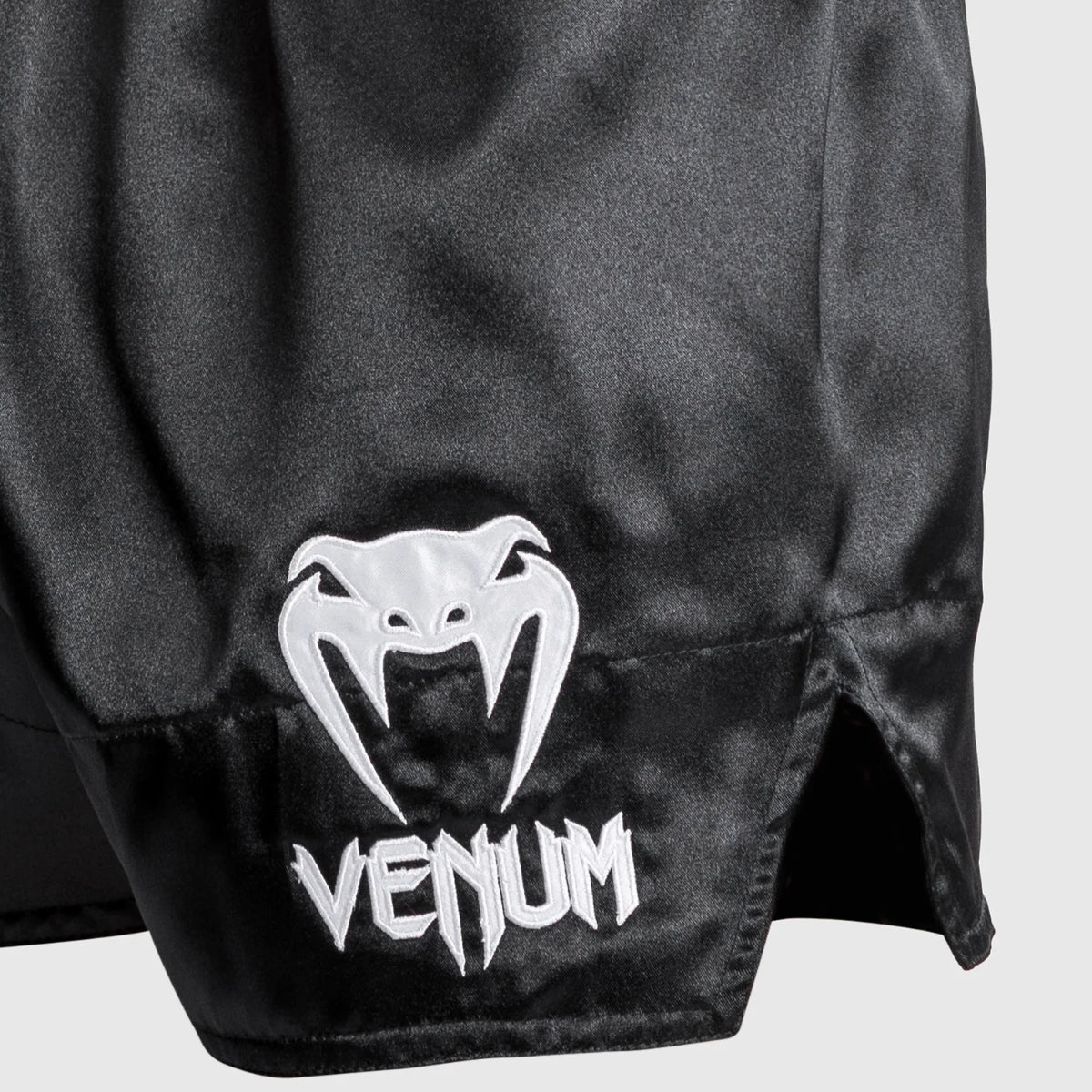 Venum Classic Muay Thai Shorts Black/White/White at Bytomic Trade and Wholesale