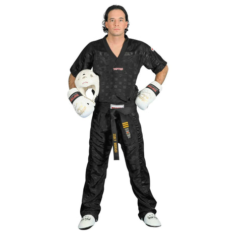Black/Black Top Ten Adult Mesh Kickboxing Pants    at Bytomic Trade and Wholesale