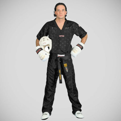 Black/Black Top Ten Adult Mesh Kickboxing Pants    at Bytomic Trade and Wholesale
