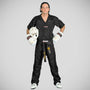 Black/Black Top Ten Adult Mesh Kickboxing Pants