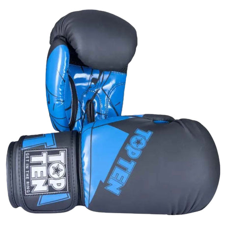 Black/Blue Top Ten The Splitter Boxing Gloves    at Bytomic Trade and Wholesale