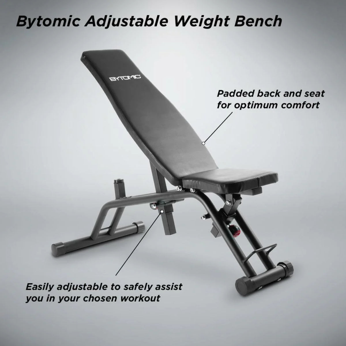 Black Bytomic Adjustable Weight Bench at Bytomic Trade and Wholesale