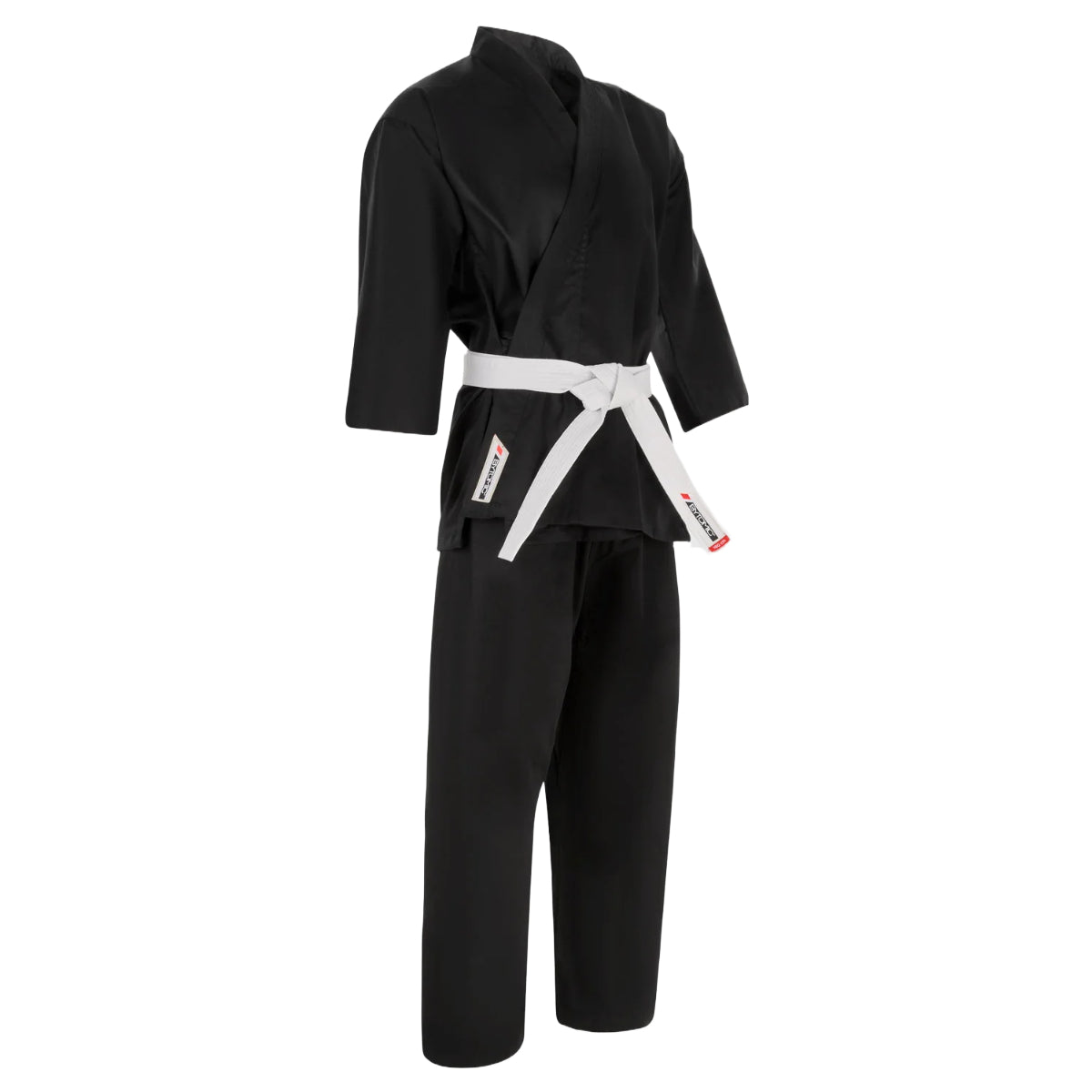 Black Bytomic Red Label 7oz Cotton Karate Uniform at Bytomic Trade and Wholesale