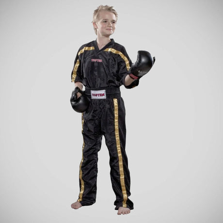 Black/Gold Top Ten Mesh Kickboxing Jacket    at Bytomic Trade and Wholesale