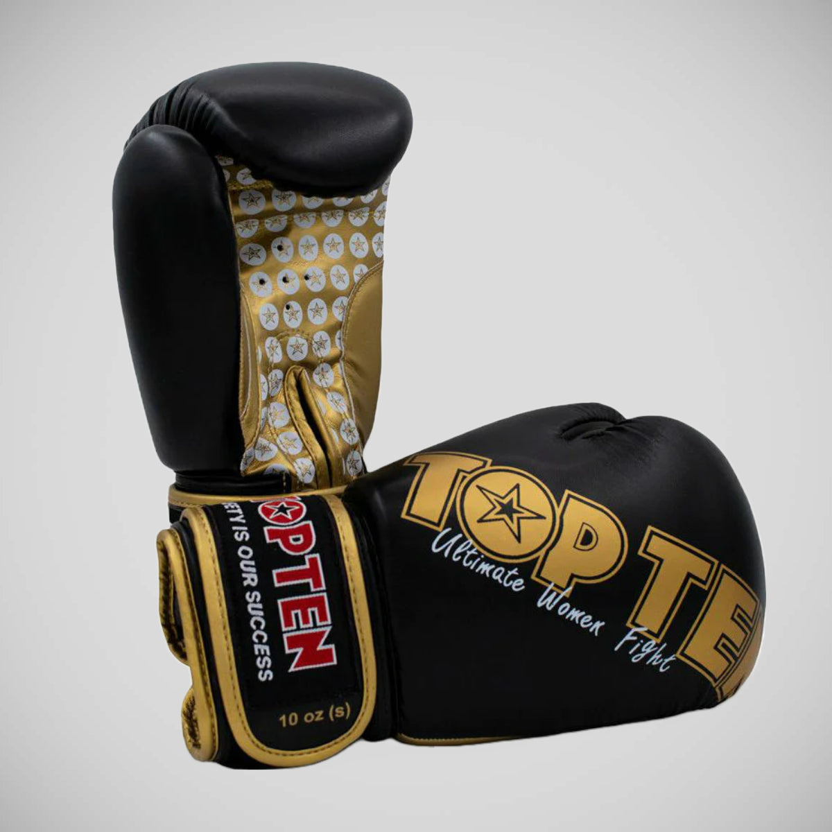 Black/Gold Top Ten Womens Boxing Gloves at Bytomic Trade and Wholesale