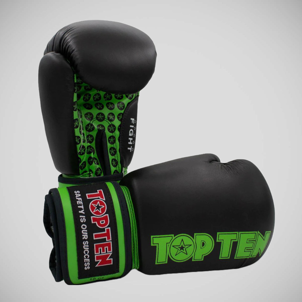 Black/Green Top Ten Fight Boxing Gloves at Bytomic Trade and Wholesale