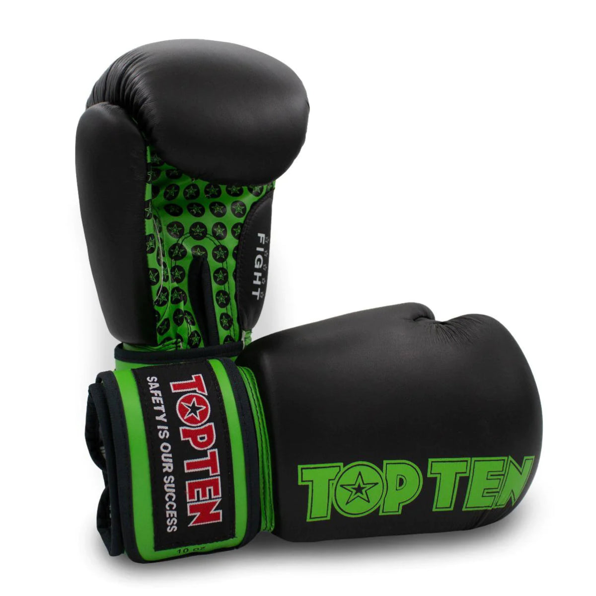Black/Green Top Ten Fight Boxing Gloves at Bytomic Trade and Wholesale