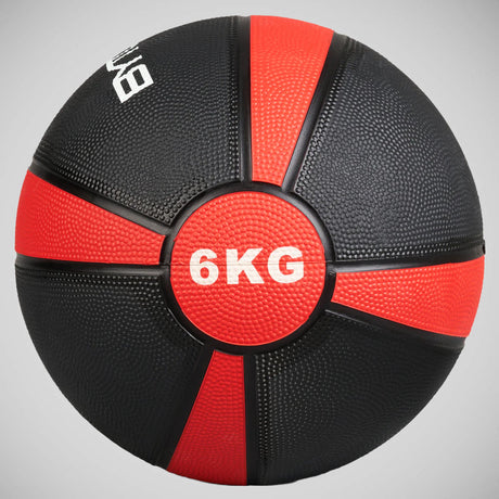 Black/Red Bytomic 6kg Rubber Medicine Ball    at Bytomic Trade and Wholesale