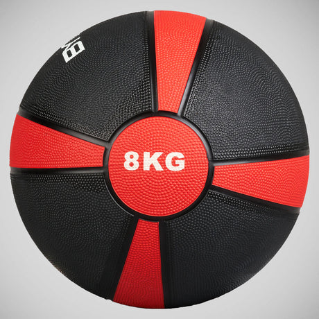 Black/Red Bytomic 8kg Rubber Medicine Ball    at Bytomic Trade and Wholesale