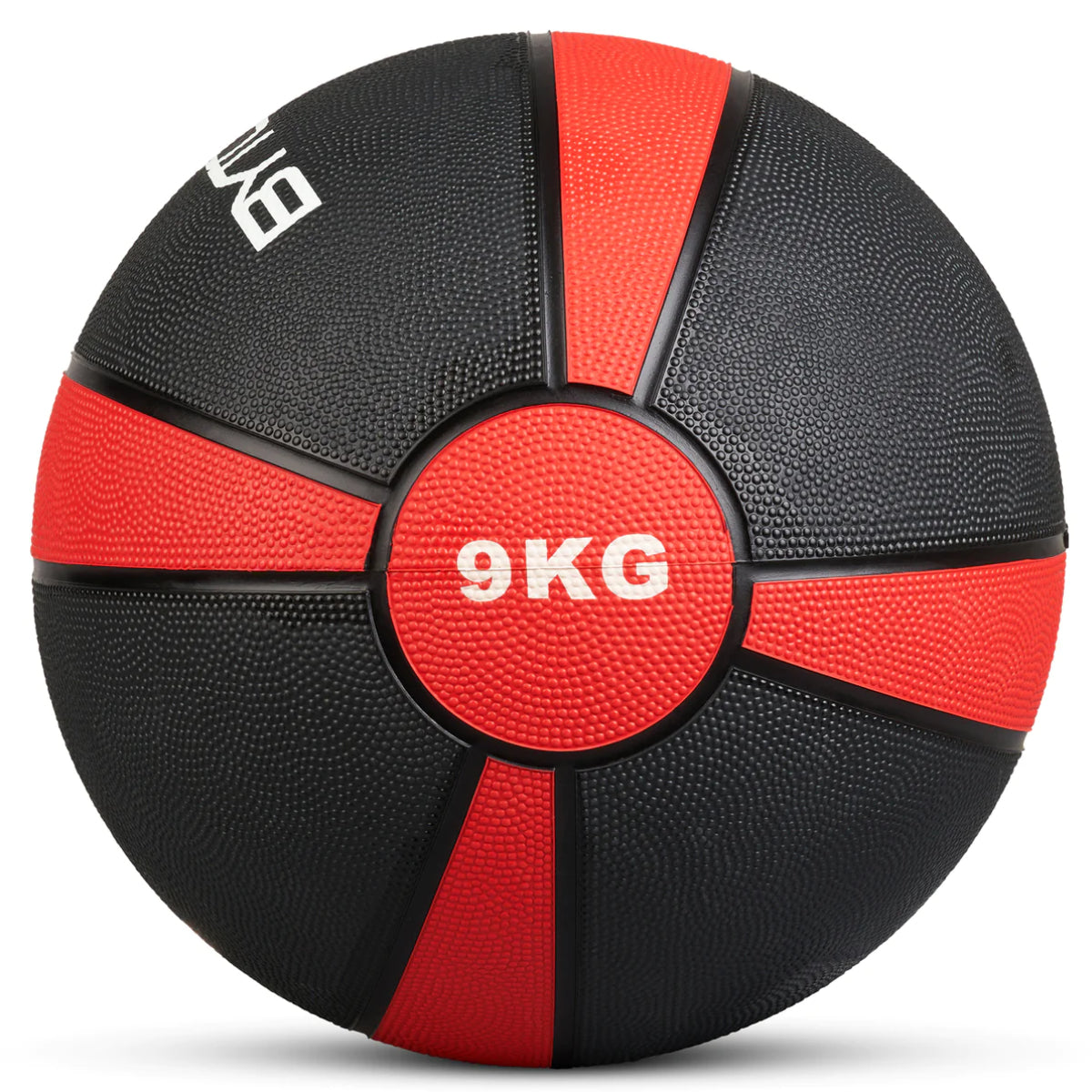 Black/Red Bytomic 9kg Rubber Medicine Ball at Bytomic Trade and Wholesale