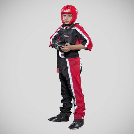 Black/Red Top Ten Kids Mesh Kickboxing Pants    at Bytomic Trade and Wholesale