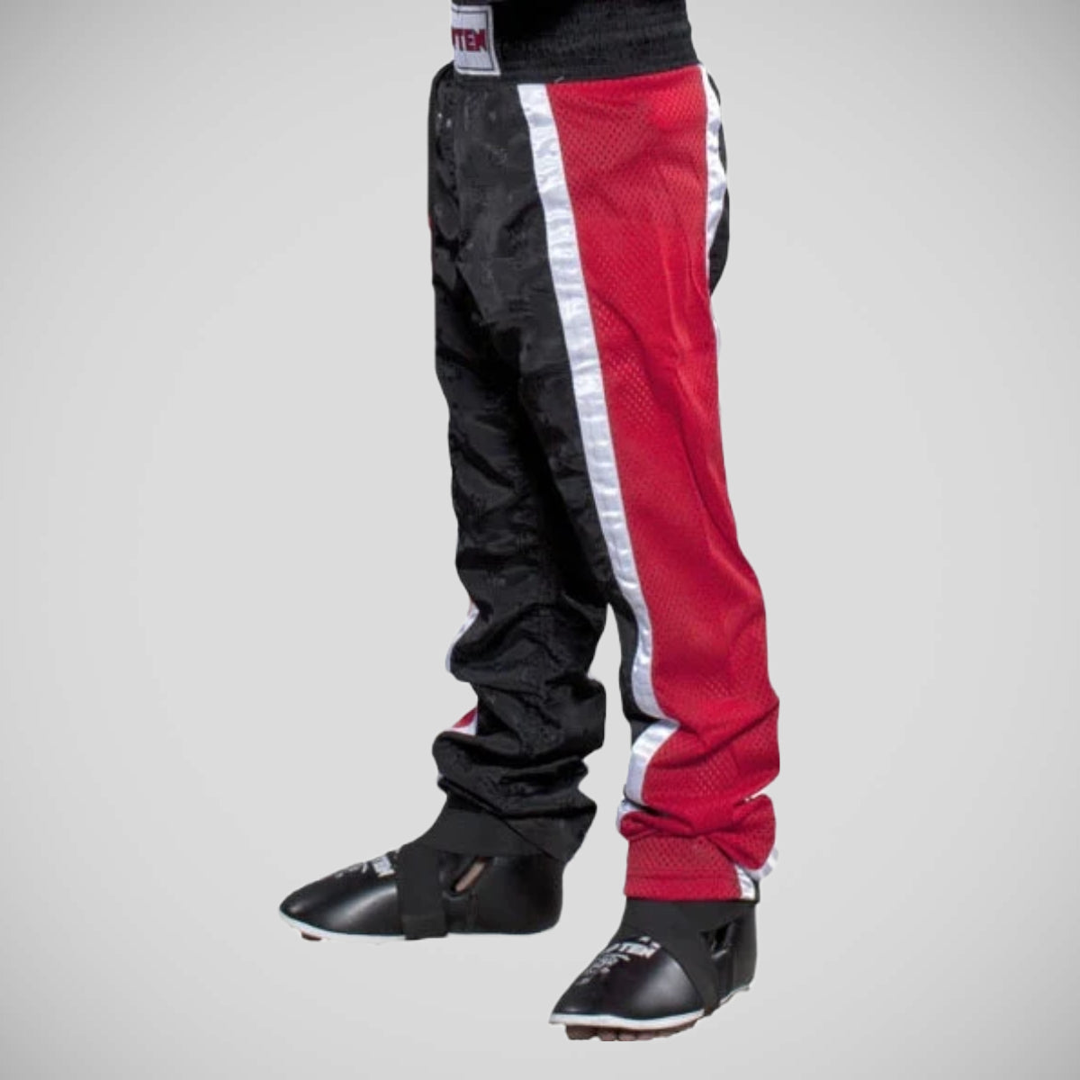 Black/Red Top Ten Kids Mesh Kickboxing Pants at Bytomic Trade and Wholesale
