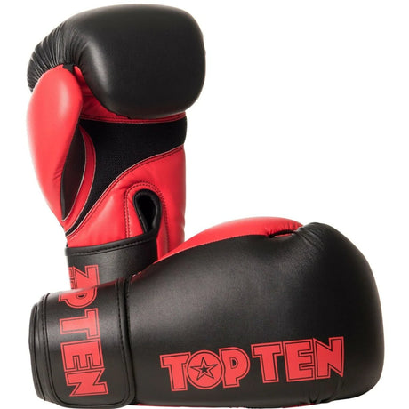 Black/Red Top Ten XLP Boxing Gloves    at Bytomic Trade and Wholesale
