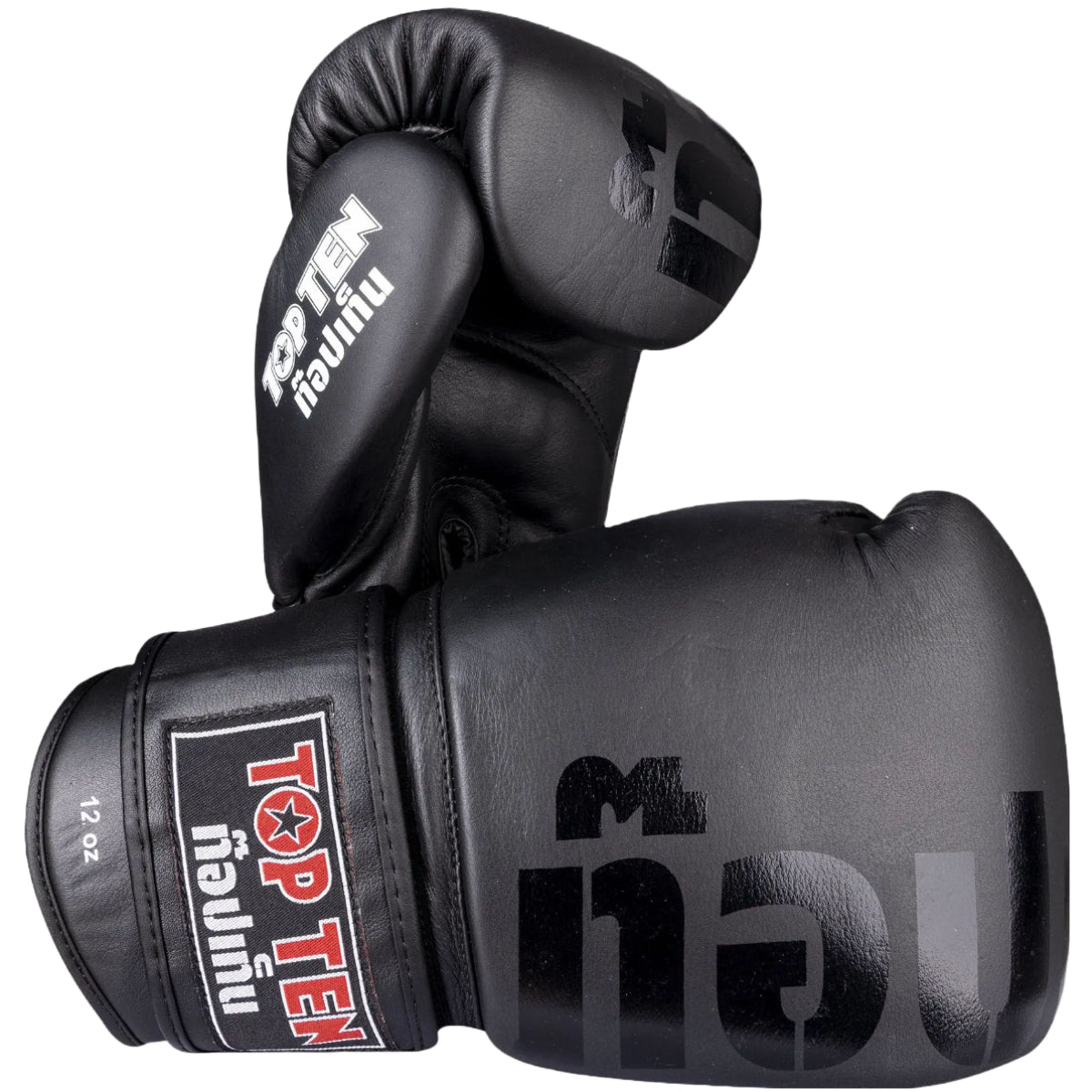 Black Top Ten Ajarn Leather Sparring Gloves at Bytomic Trade and Wholesale