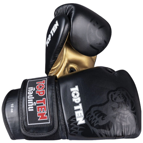 Black Top Ten Ajarn Sparring Gloves    at Bytomic Trade and Wholesale