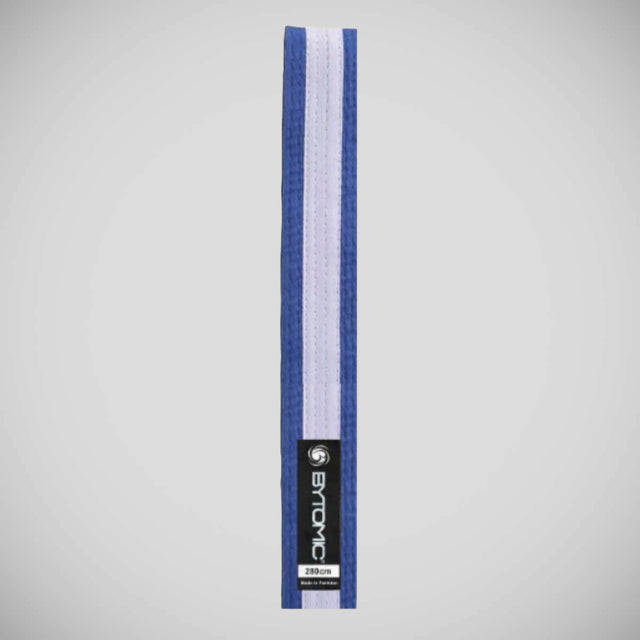Blue/White Stripe Bytomic 100% Cotton Martial Arts Belt at Bytomic Trade and Wholesale